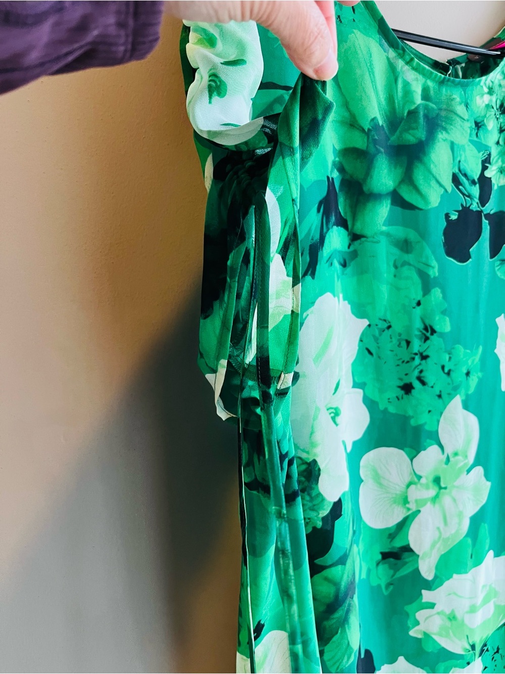 Vince Camuto Green & White Floral Midi Dress XL Beach Resortwear - Picture 3 of 11